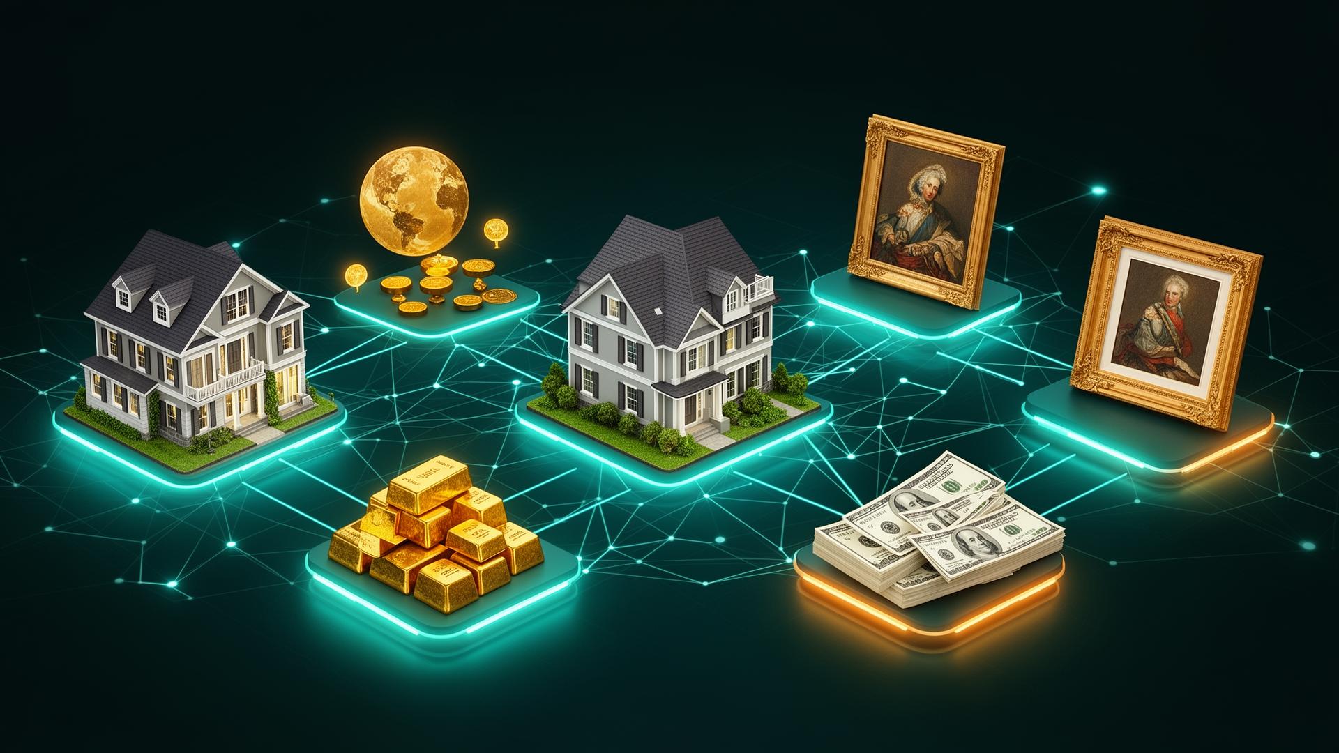 Real world assets like real estate and gold being converted to blockchain tokens