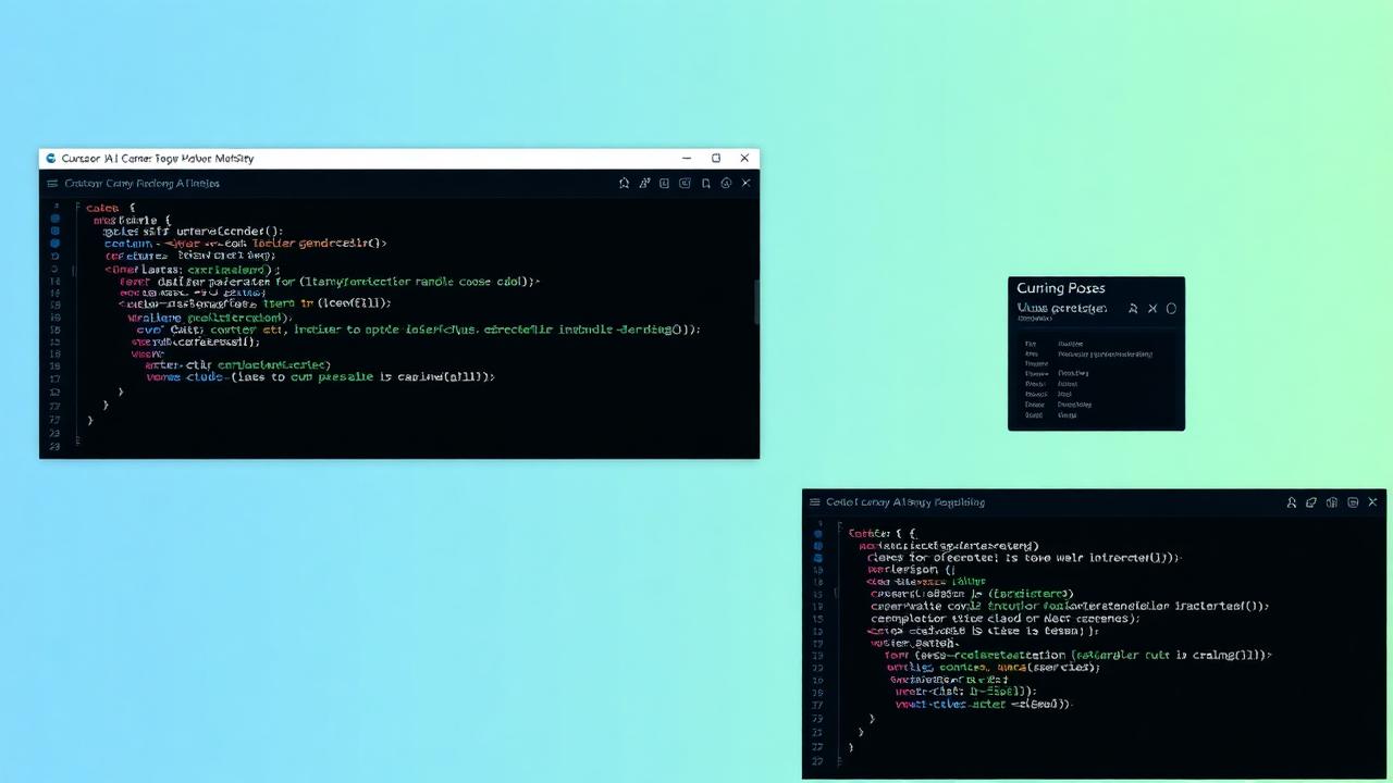 Cursor AI coding interface showing natural language prompts and code generation