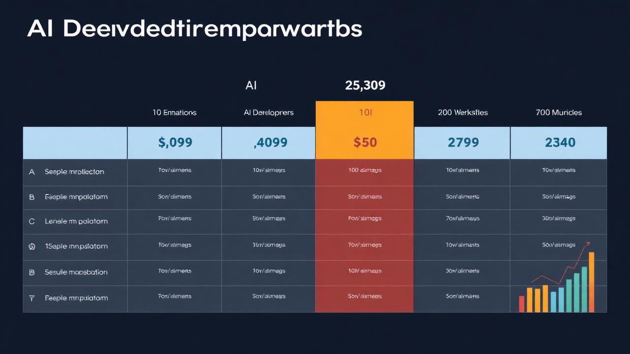 Platform pricing comparison matrix with detailed feature analysis